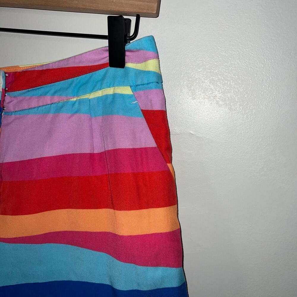 Crosby by mollie burch bright stripe flat front shorts size 2 - Picture 3 of 8